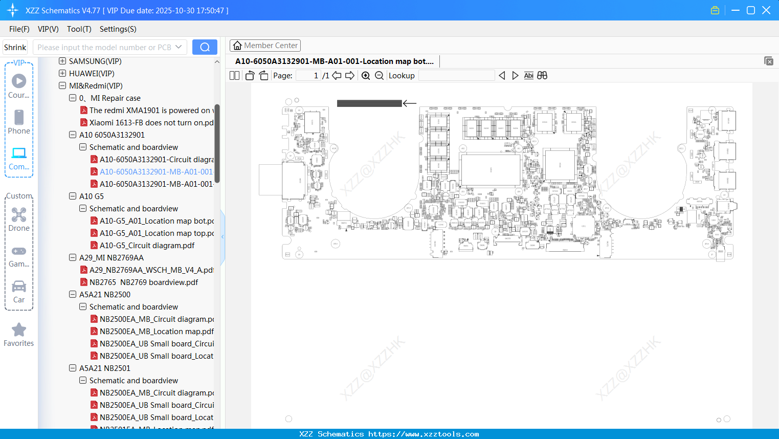 Laptop Xiaomi A10-6050A3132901-MB-A01-001-Location Map Bot